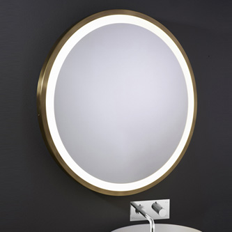 Bronzed illuminated mirror  - MOON BRS