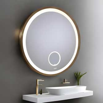 Espejo con marco de bronce  - MOON BRS
