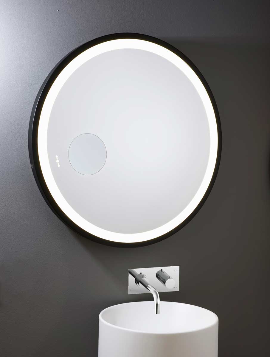 Black frame circular mirror  - VELO NEO
